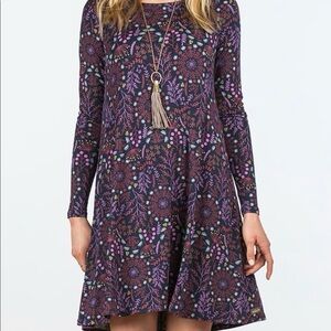 Matilda Jane Resolution Navy Floral Jersey Trapeze Dress XXL